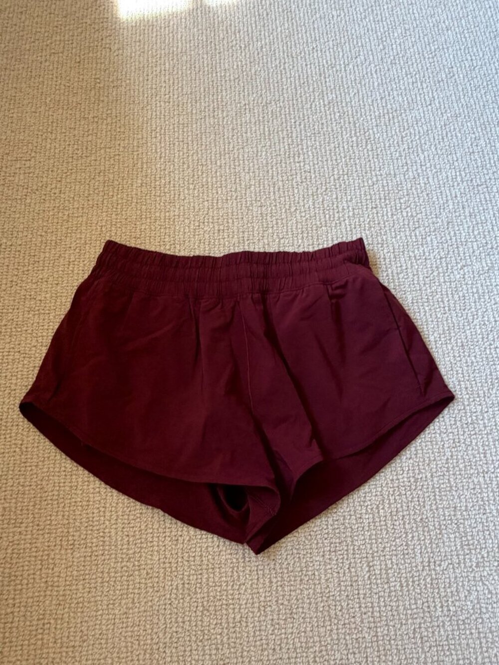Aerie OFFLINE Real Me Burgundy Running Shorts